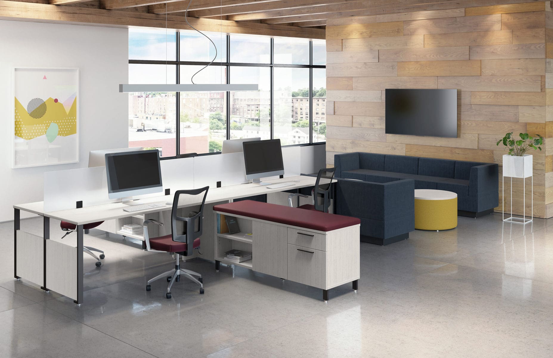 Level Benching c003 e3 Office Furniture & Interiors