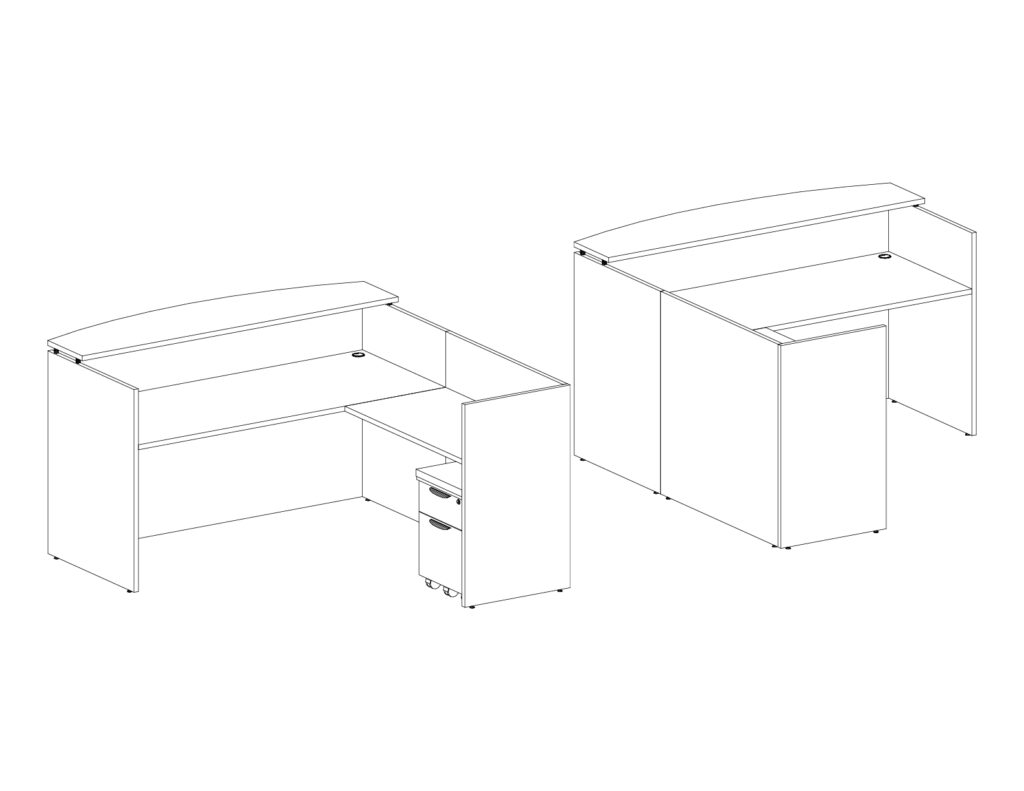 Package B6 Classic Gallery Reception Desk & Return e3 Office Furniture & Interiors Halifax